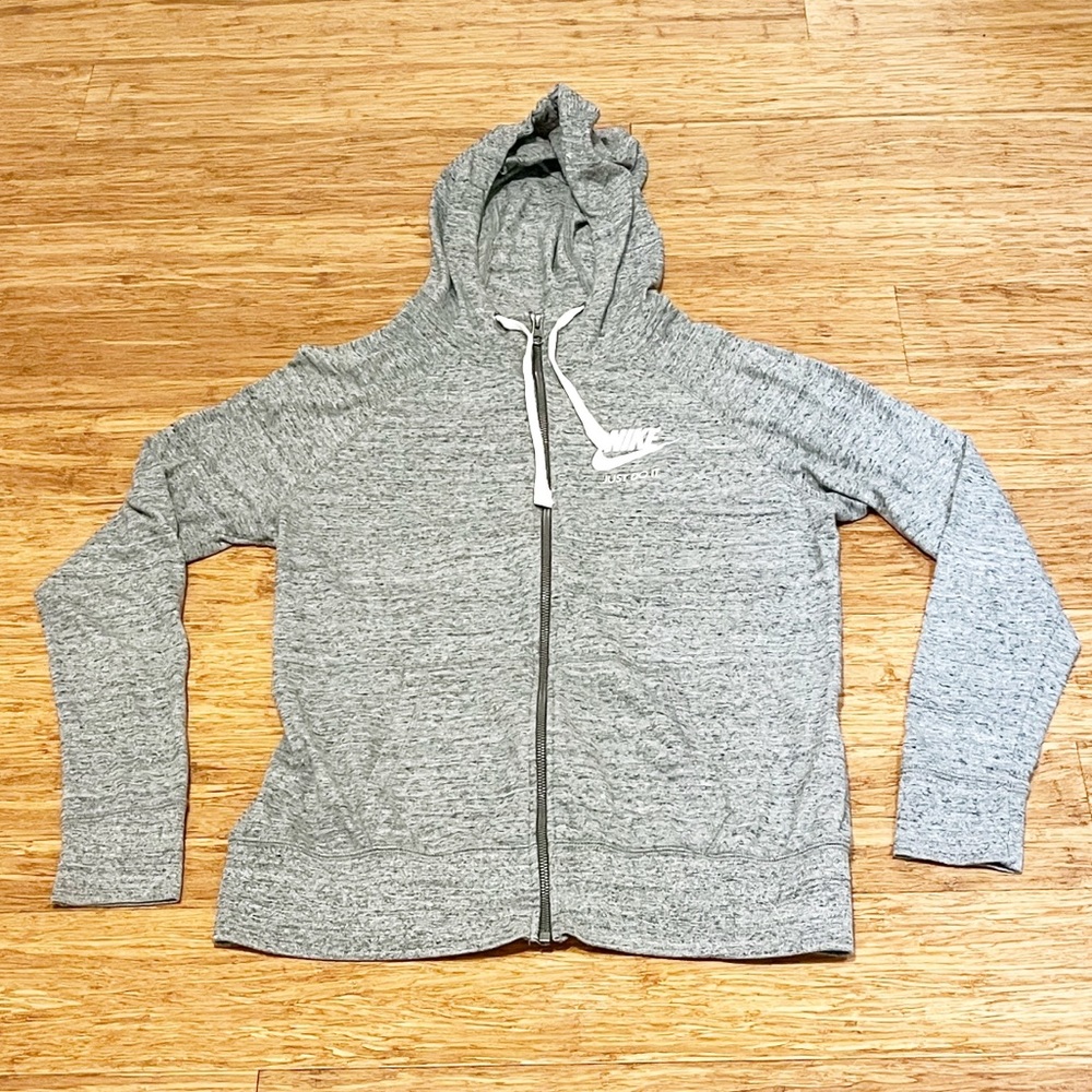 Nike Gray Zip-Up Hoodie